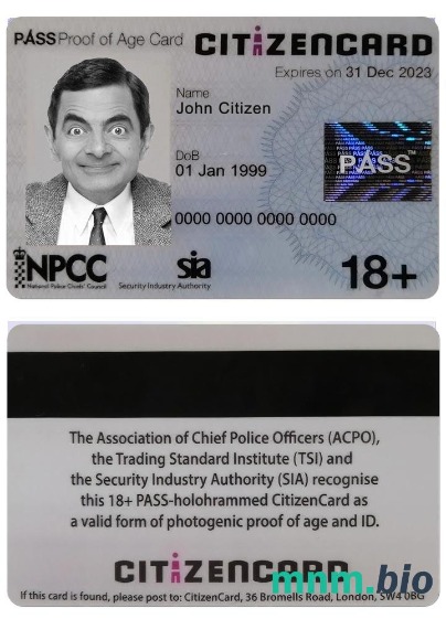 Szablon karty obywatela pass UK w PSD